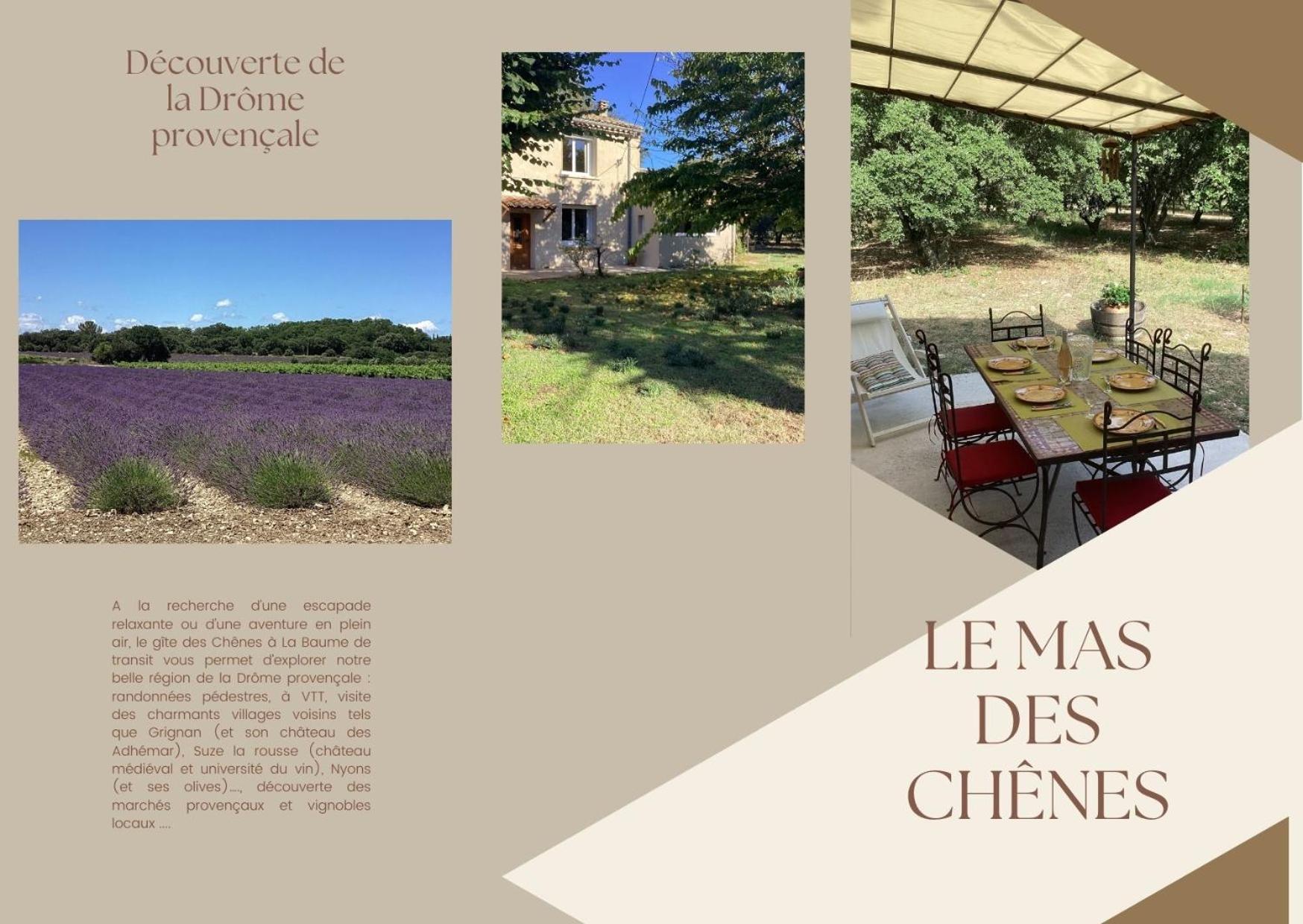 Au Mas Des Chenes Villa La Baume-de-Transit Eksteriør billede